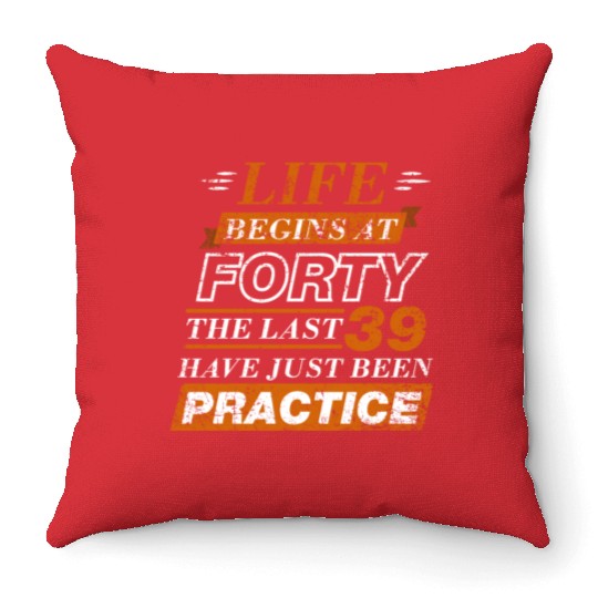 40th Birthday Present Throw Pillows