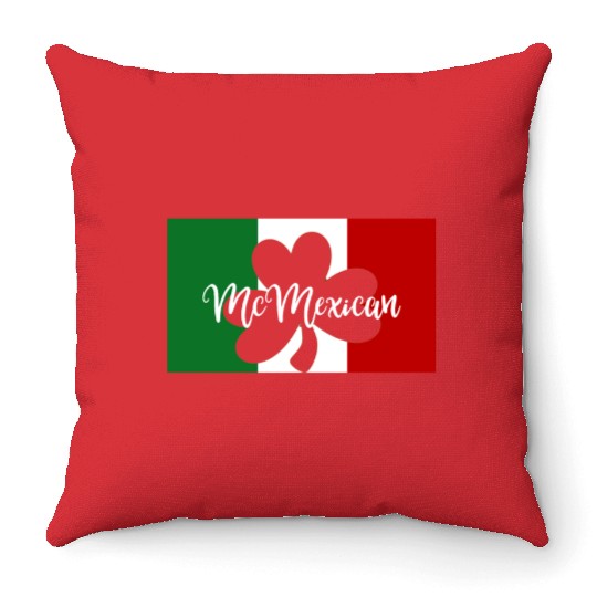 St Patricks Day McMexican Irish Mexican Throw Pillows