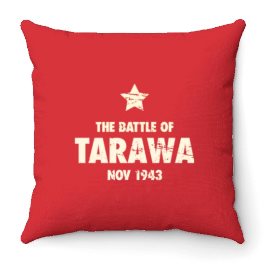 Battle Of Tarawa - World War 2 / WWII Throw Pillows