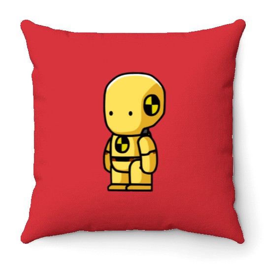 crash test dummies Throw Pillows