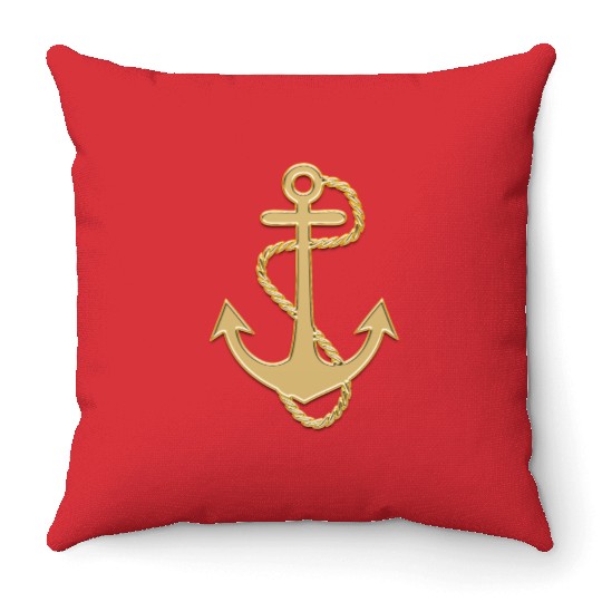 Anchor Sailing Captain Yacht Boat Throw Pillows