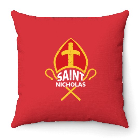 Saint Nicholas Throw Pillows