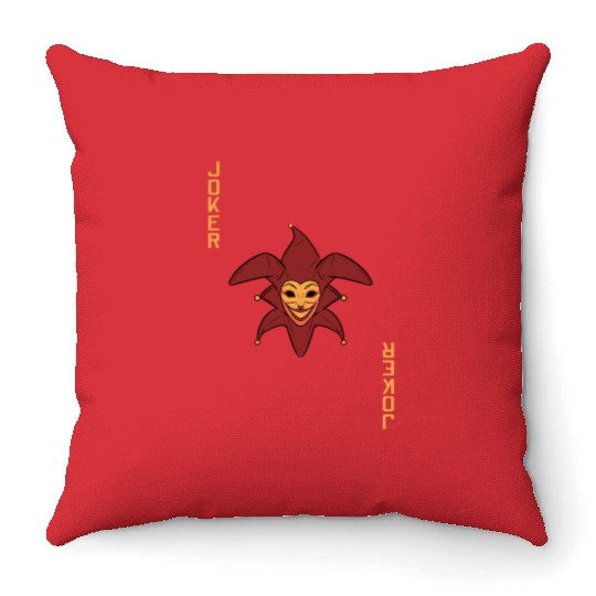 Joker Playing Card Throw Pillows