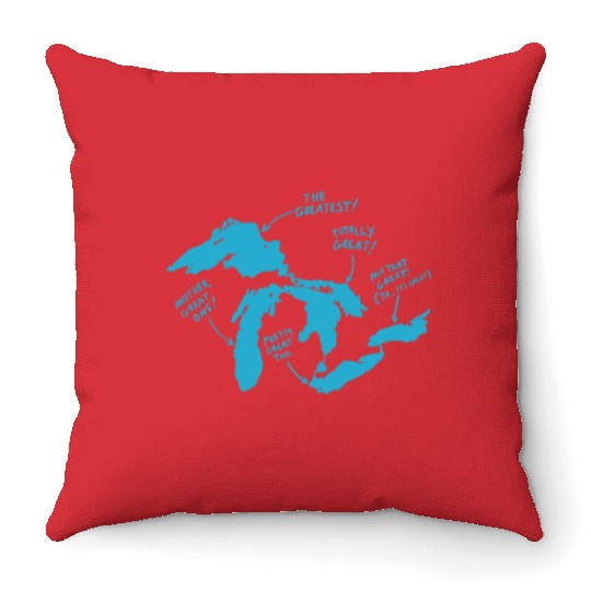 Great Lakes Throw Pillows