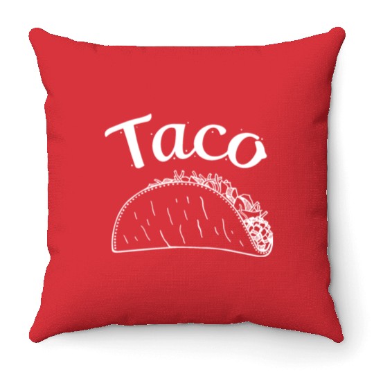 threadrock taco taquito infant bodysuit men matchi Throw Pillows