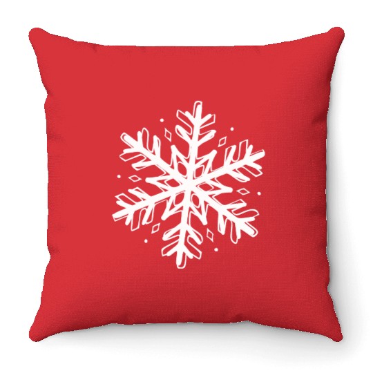 Snowflake Winter Xmas Throw Pillows