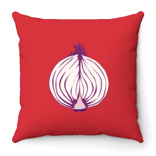 Red Onion Throw Pillows