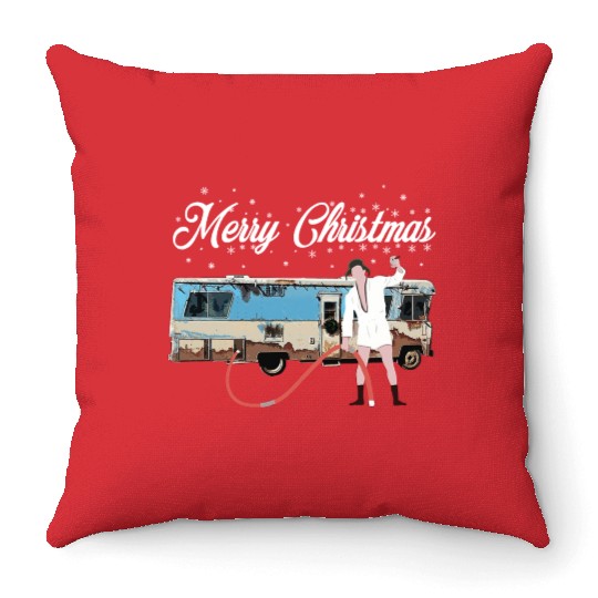 Cousin Eddie, Shitter was full Throw Pillows