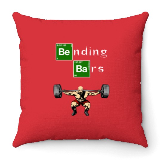 Bending Bars Walter White Gym Motivation Throw Pillows