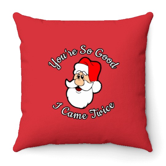 Adult Humor Naughty Dirty Santa Christmas Gift Throw Pillows