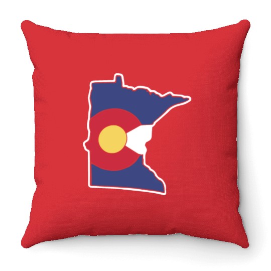 Colorado Flag Minnesota State minnesota grandpa Throw Pillows