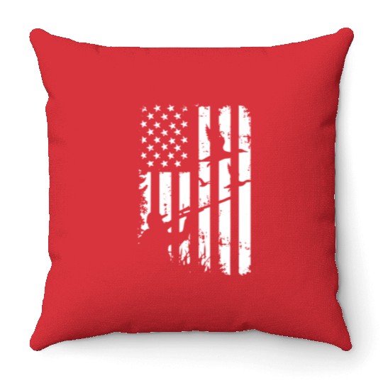 USA Duck Hunting American Hunters Hunt Gifts Throw Pillows