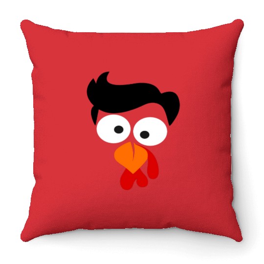 Turkey Face Thanksgiving Throw Pillows