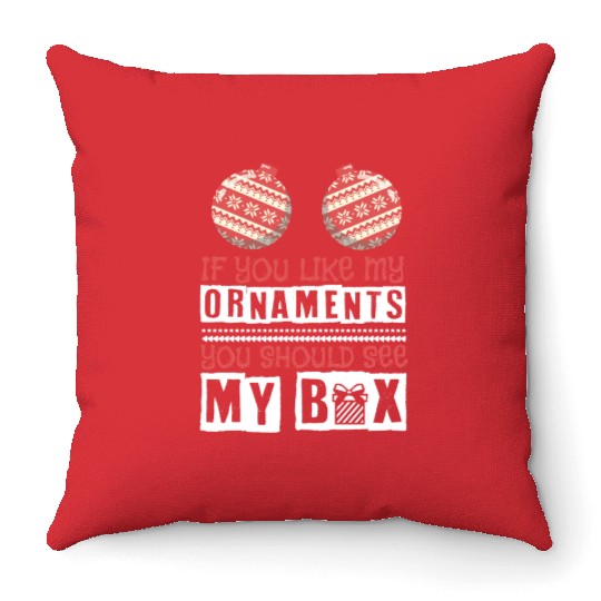 Boobs Sexy Christmas Dirty Naughty Boobs Gift Throw Pillows