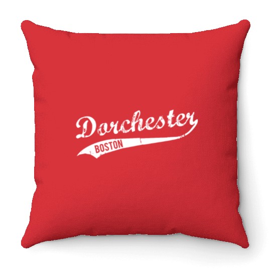 Dorchester Boston Massachusetts Vintage Look Throw Pillows