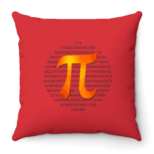 Math Symbols pi Circle π 3.14 - Gift Idea Throw Pillows