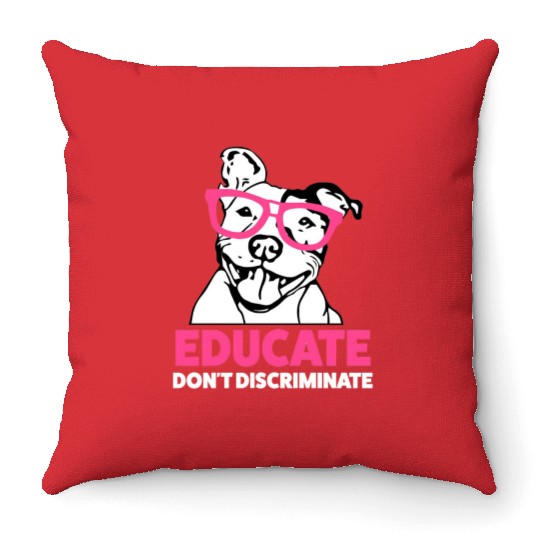 PitBull Throw Pillows Colourful Pit Bulls Throw Pillows