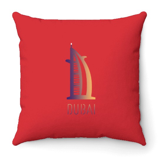 cool Burj al Arab Design in Dubai Throw Pillows