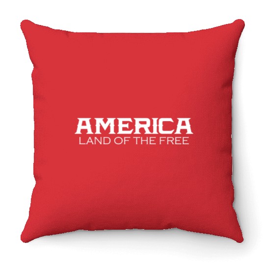 America Land of the Free Throw Pillows