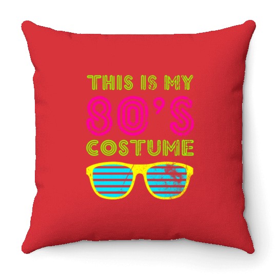 This Is My 80s Bro Neon Throw Pillows 80's 90's Party Te