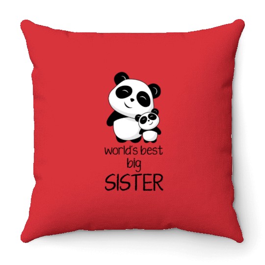 worlds best big sister Throw Pillows