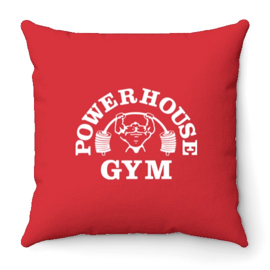 Fashion Bodybuilding Power House Gym Fitness Throw Pillows