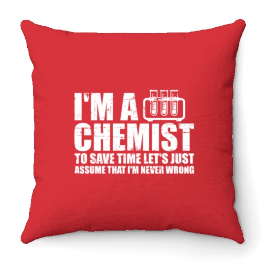 Chemistry Chemist Throw Pillows