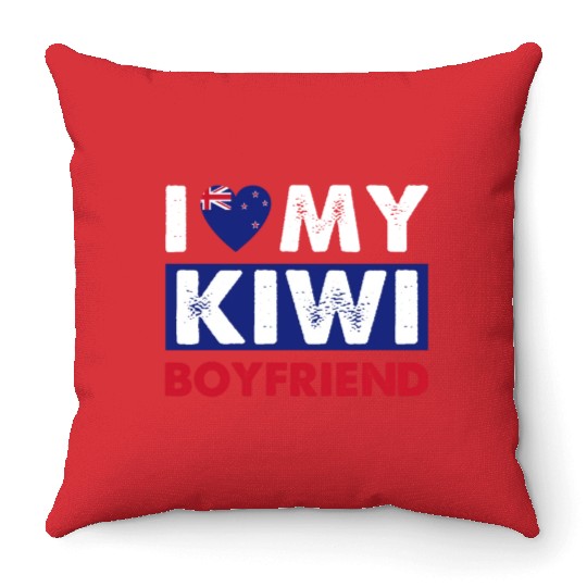 Kiwi Boyfriend Love Throw Pillows