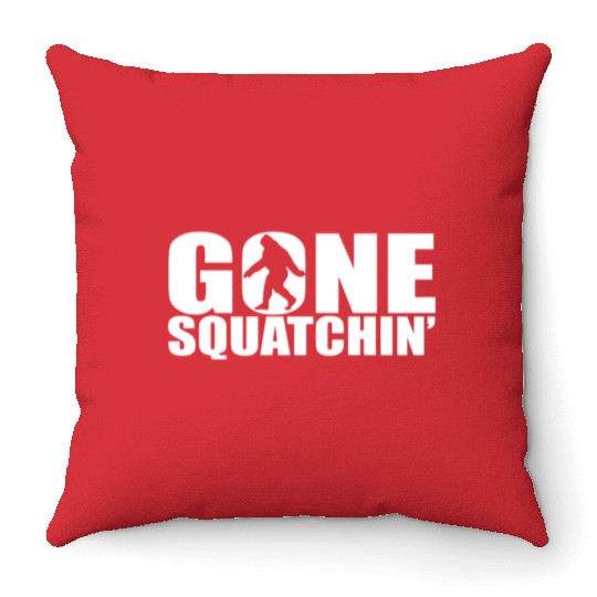 big foot sasquatch New Throw Pillows