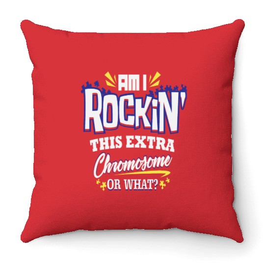 Down Syndrome Awareness Support Trisomy 21 Gift Throw Pillows