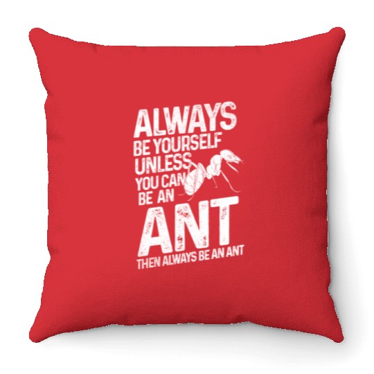 Ant insect gift Throw Pillows