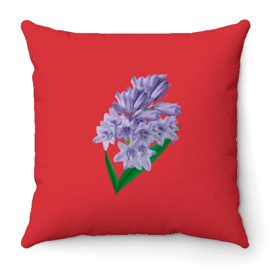 Flower Spring Bluebell Violet - Gift Idea Throw Pillows