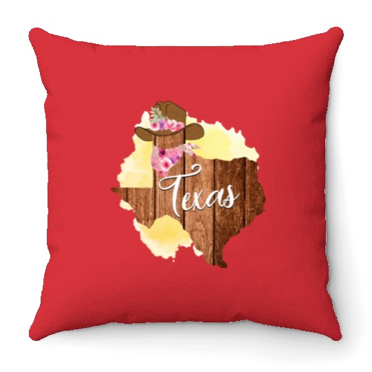 Texas Girl Throw Pillows