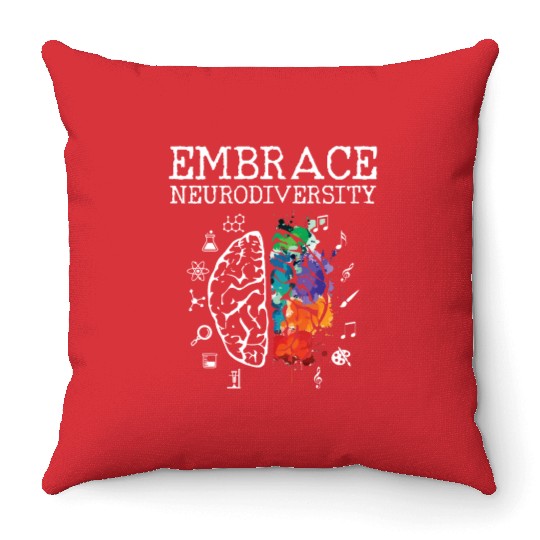 Embrace Neurodiversity - ASD ADHD Autism Awareness Throw Pillows