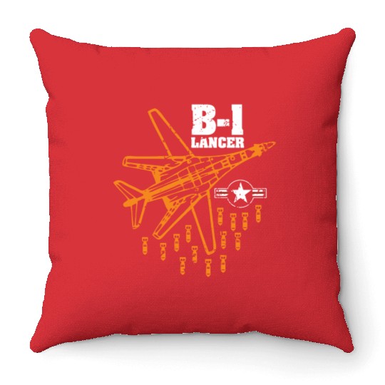 B-1 Lancer Air Force Bomber Throw Pillows