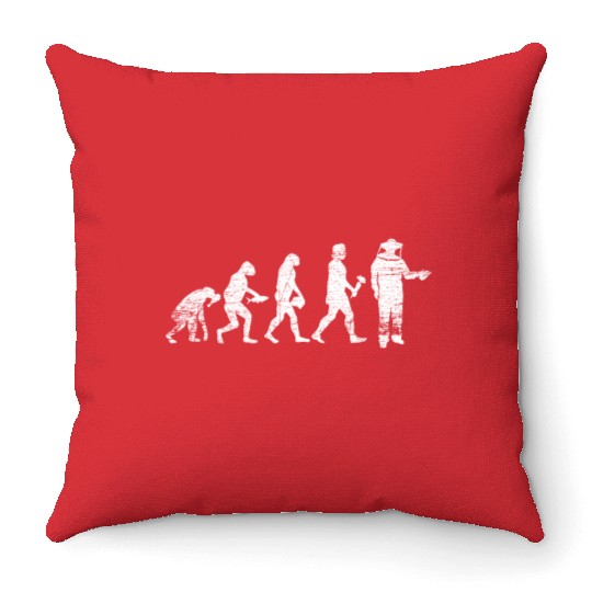 Beekeeper Evolution Throw Pillows