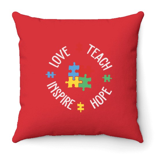 SPED Special Education Teacher educators gift Throw Pillows