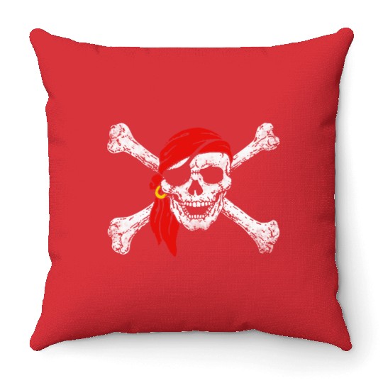 Pirate Skull Crossbones Throw Pillows