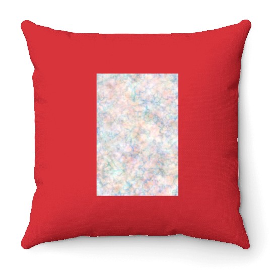 Multicolor Pastel Rainbow Marble Pattern Throw Pillows