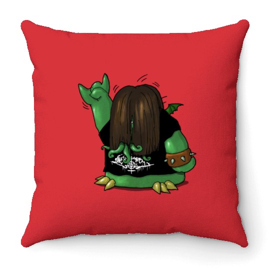 Metal Cthulhoo Throw Pillows