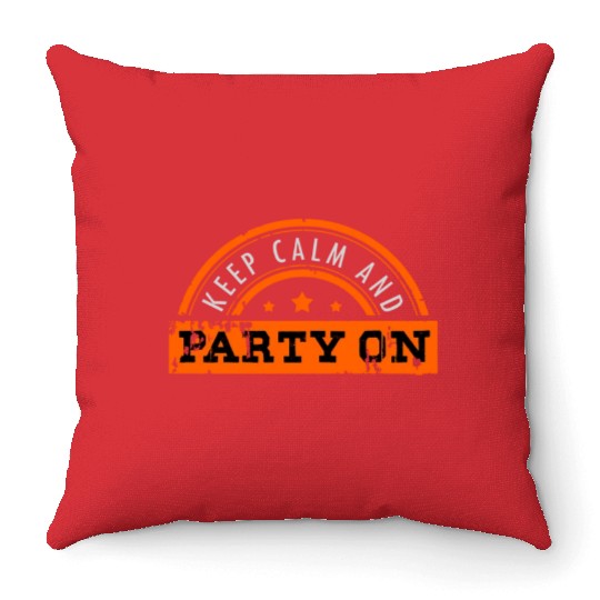 Party Music Lights Drinks Bar Alcohol Fun Gift Throw Pillows