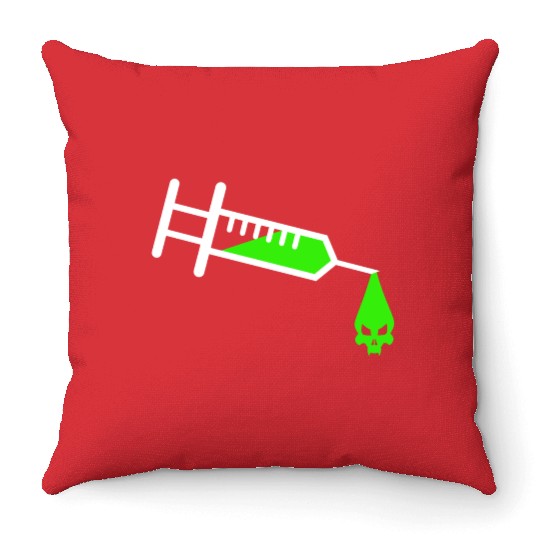 Poison Vaccination Autism Measles Anti Vaccinat Throw Pillows