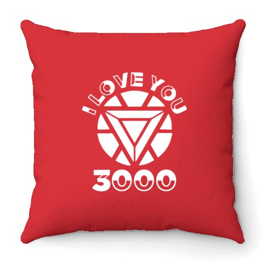 I love you 3000 I am Iron Man marvel film supernat Throw Pillows