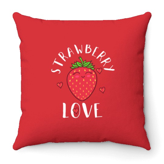 Strawberry Berry Throw Pillows