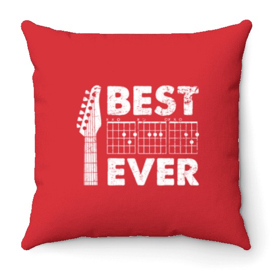 Best Dad Ever Guitar Throw Pillows Dad Chords Throw Pillows