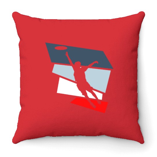 frisbee ultimate frisbee Throw Pillows