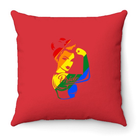 LGBT Gay Lesbian Rainbow Pride Trans Equality Throw Pillows