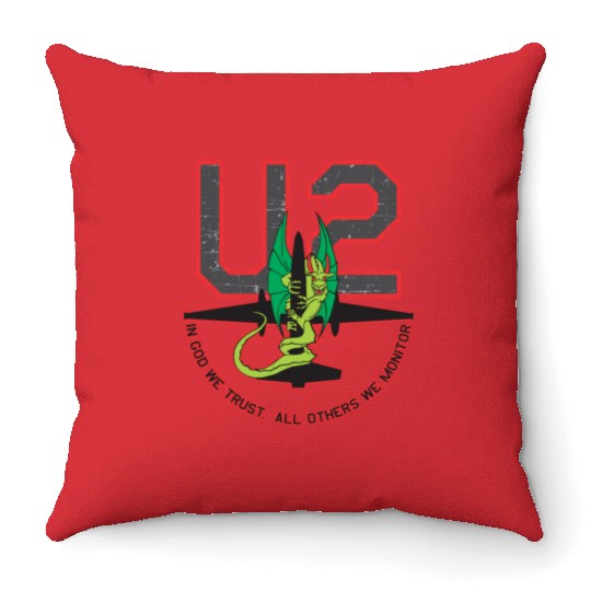 U-2 In God We Trust, All Others We Monitor Throw Pillows