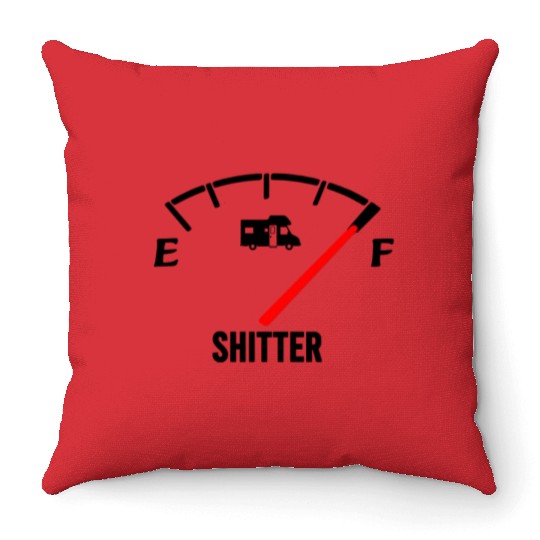 Shitters Full Throw Pillows