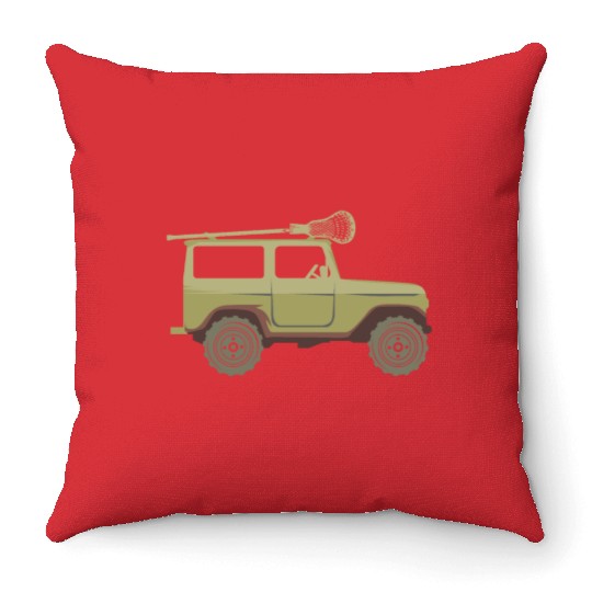 Lacrosse und Geländewagen Throw Pillows